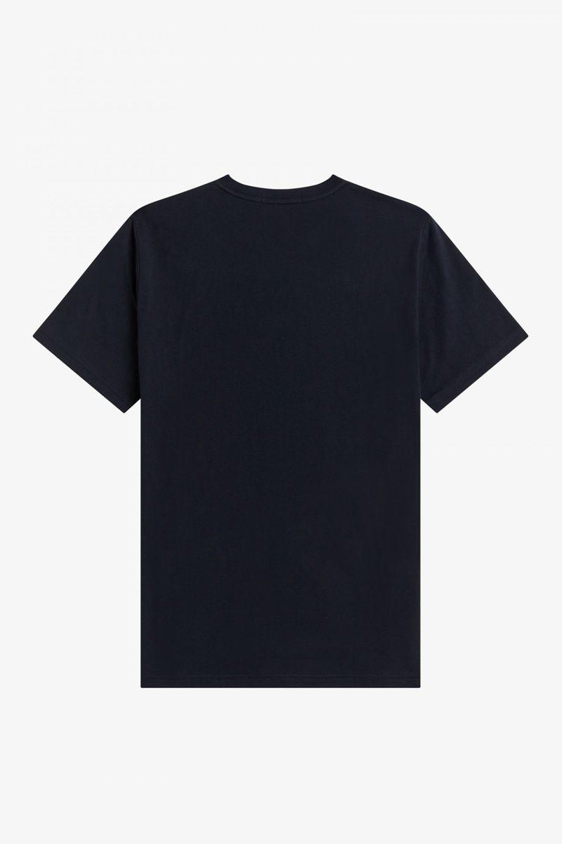 Navy Fred Perry Laurel Wreath Men's T Shirts | PH 1698ILHS